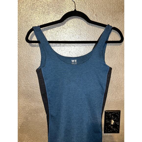 We Over Me Reflect Cutout Sporty Blue Gray Two Tone Athletic Wear Playsuit Fun - Picture 2 of 9